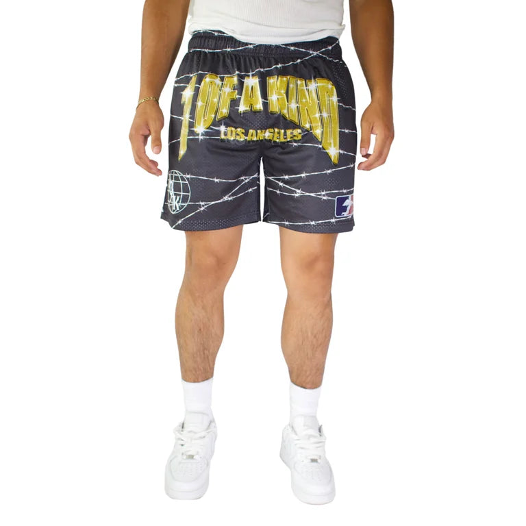 BLACK MESH SHORTS
