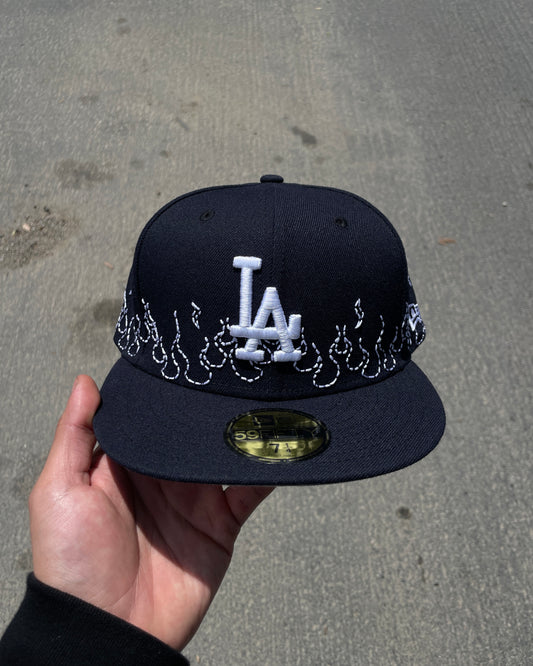 1 OF A KIND NAVY LA FLAME FITTED