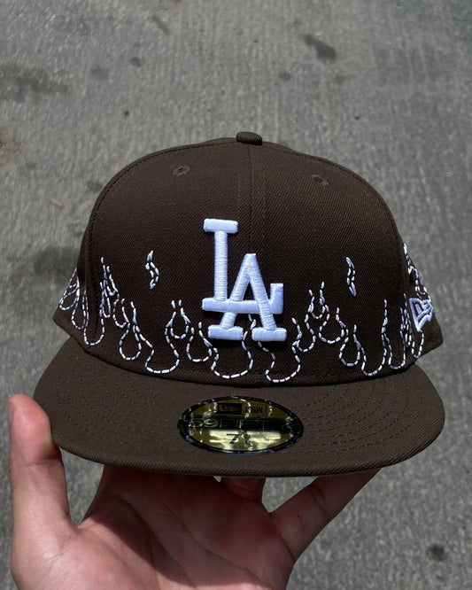1 OF A KIND BROWN LA FLAME FITTED