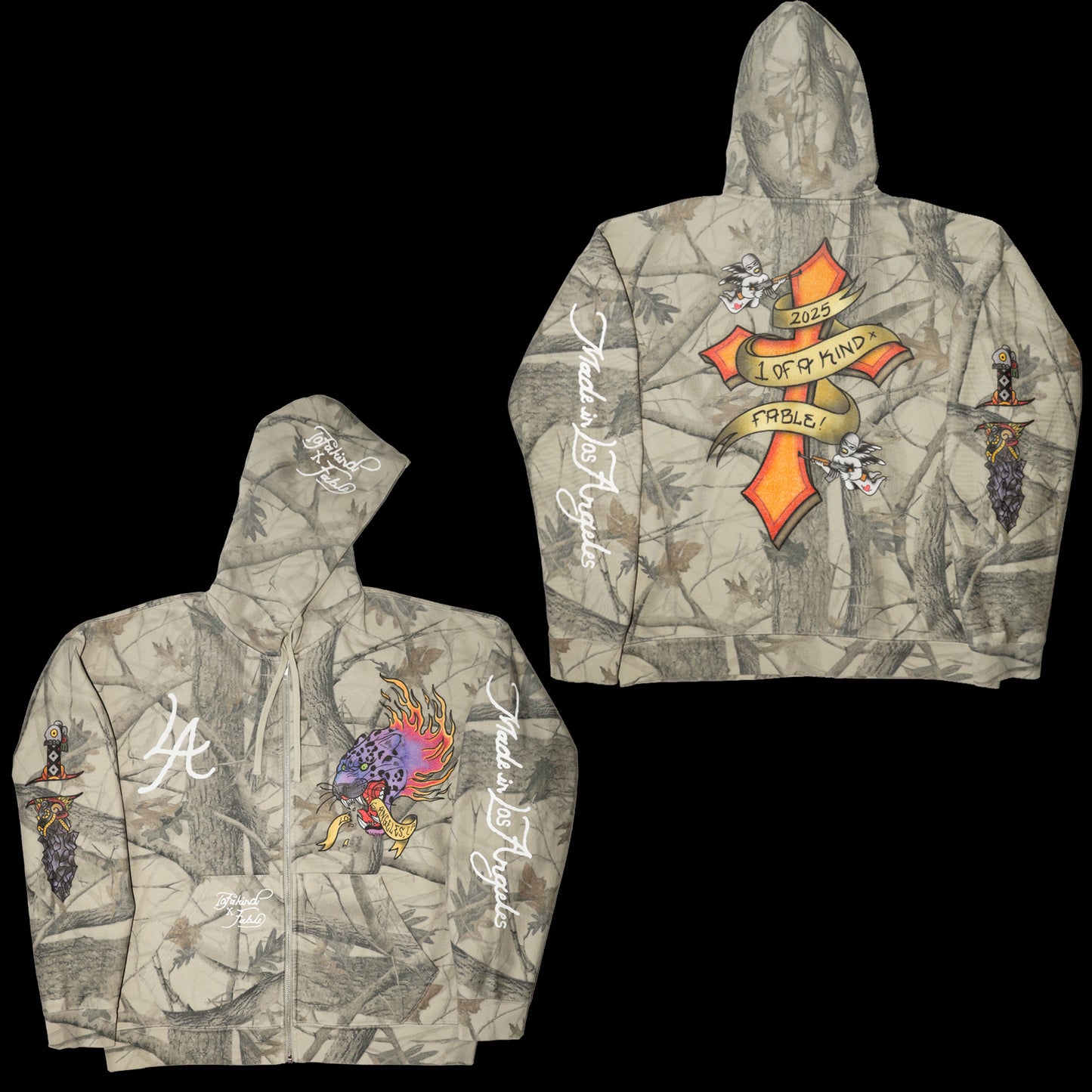 1 OF A KIND x Fable Camo Zip Up